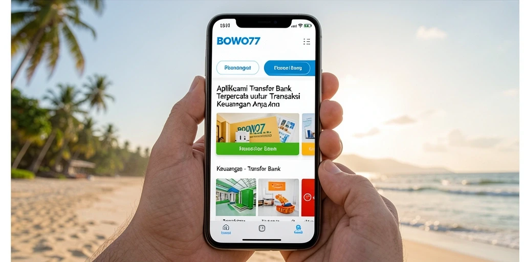 Tampilan antarmuka sederhana BOWO77 memudahkan pengguna melakukan transfer bank.