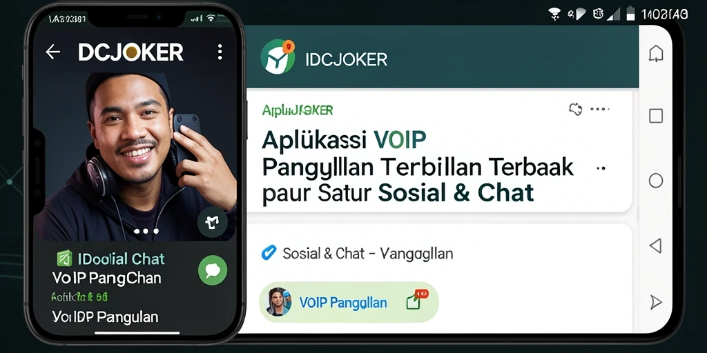 Tampilan antarmuka IDCJOKER yang intuitif untuk VoIP Panggilan.