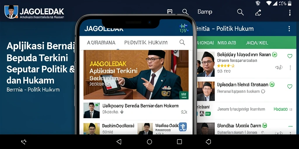 Antarmuka JAGOLEDAK yang informatif dan interaktif tentang Politik Hukum.