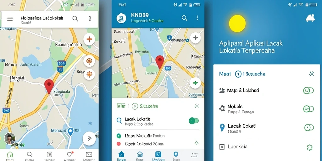 Antarmuka KNO89 menampilkan fitur pelacakan lokasi yang intuitif.