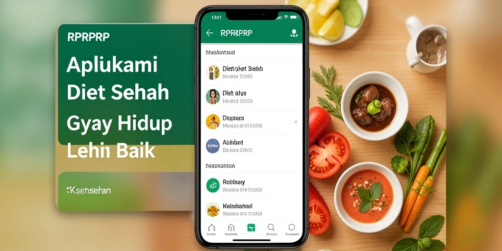 Antarmuka pengguna RPRPRP untuk pengaturan diet sehat.