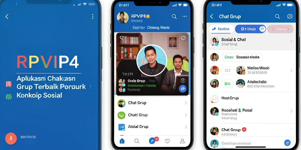 Tampilan antarmuka RPVIP4 dengan fitur Chat Grup yang mudah digunakan.