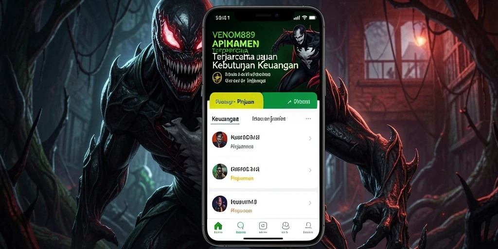 Antarmuka aplikasi VENOM889 yang ramah pengguna untuk pinjaman.